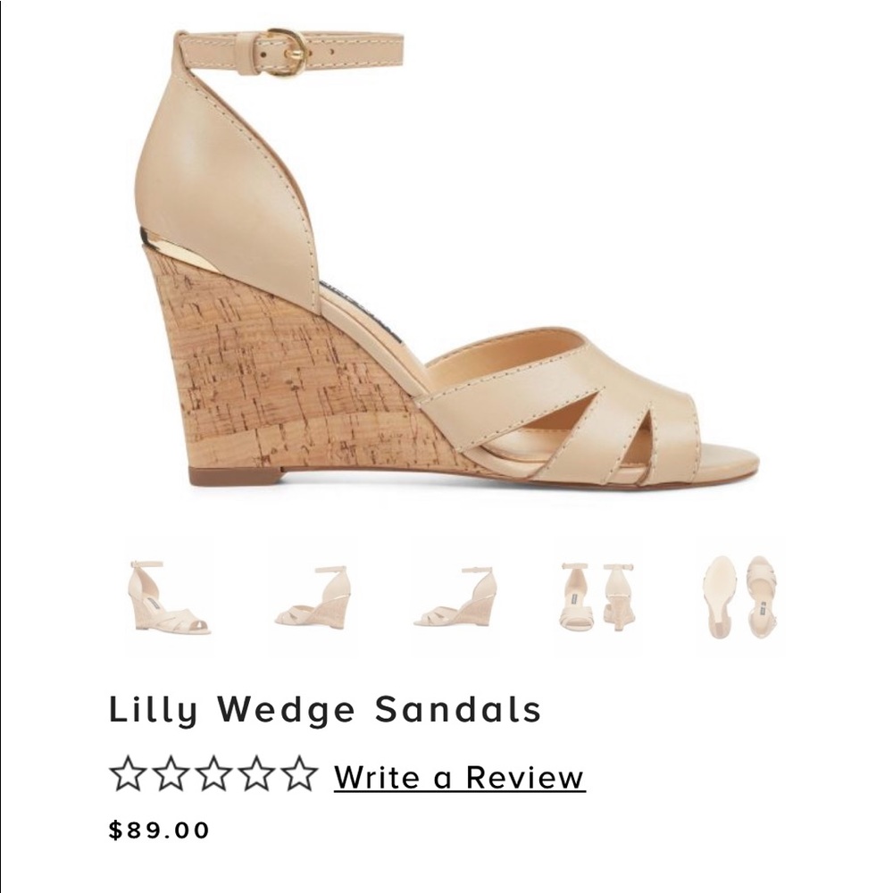 New Nine West Leather Lilly Sandals Size 8.5
